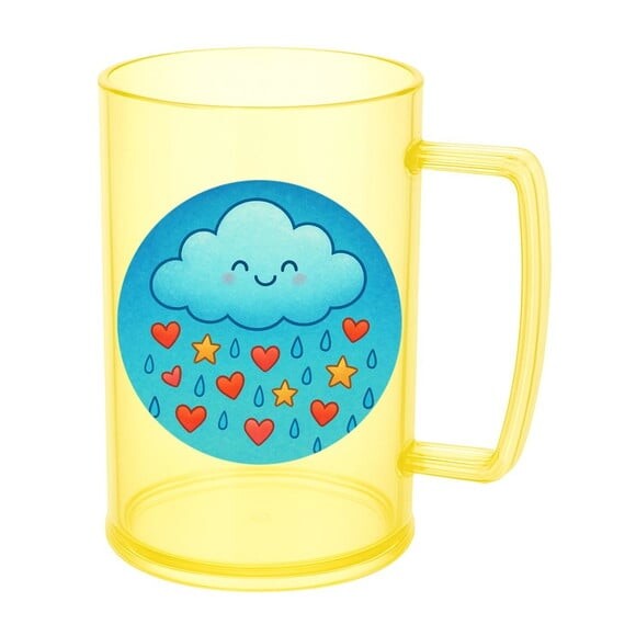 Caneca de Chopp Infantil Personalizada Chuva de Bênçãos