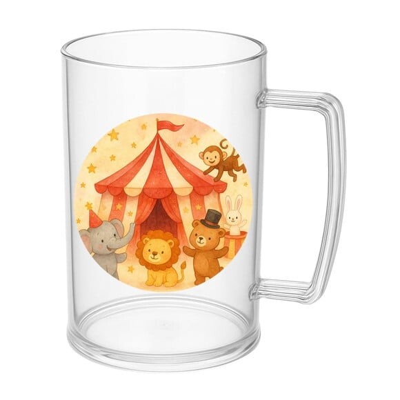 Caneca de Chopp Infantil Personalizada Circo Aquarela