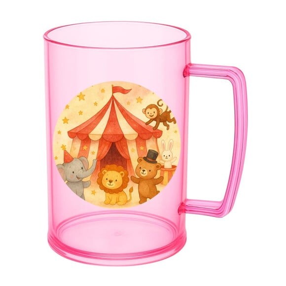 Caneca de Chopp Infantil Personalizada Circo Aquarela