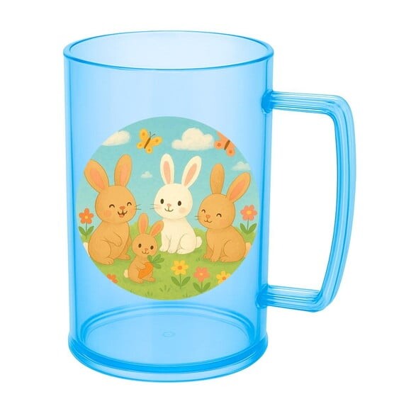 Caneca de Chopp Infantil Personalizada Coelhinhos