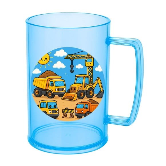 Caneca de Chopp Infantil Personalizada Construção Civil