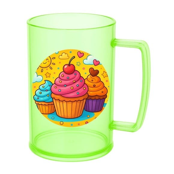 Caneca de Chopp Infantil Personalizada Cupcakes