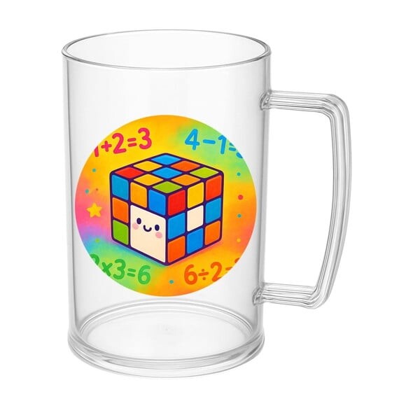 Caneca de Chopp Infantil Personalizada Cubo Mágico