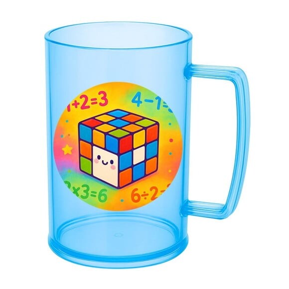 Caneca de Chopp Infantil Personalizada Cubo Mágico