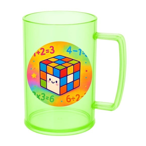 Caneca de Chopp Infantil Personalizada Cubo Mágico