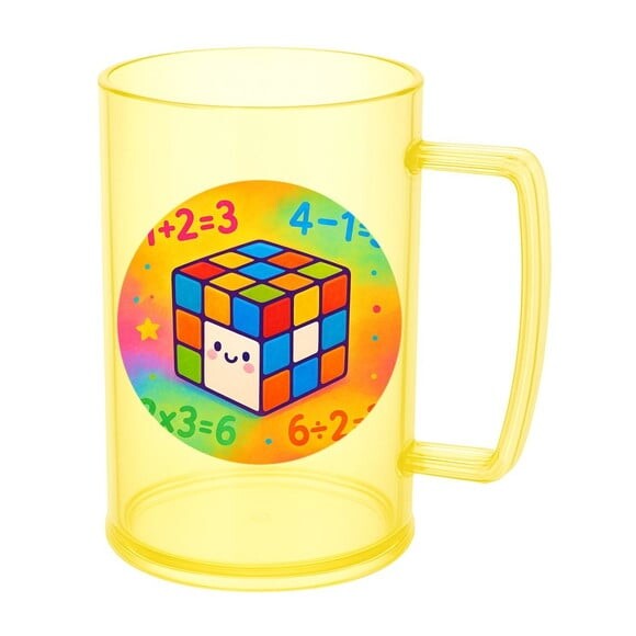 Caneca de Chopp Infantil Personalizada Cubo Mágico