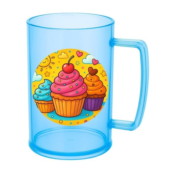 Caneca de Chopp Infantil Personalizada Cupcakes