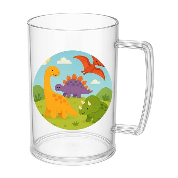 Caneca de Chopp Infantil Personalizada Dinossauros