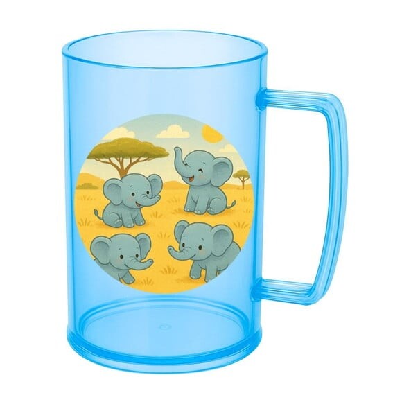 Caneca de Chopp Infantil Personalizada Elefantinhos