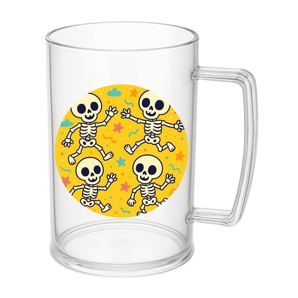 Caneca de Chopp Infantil Personalizada Esqueletinhos Kids