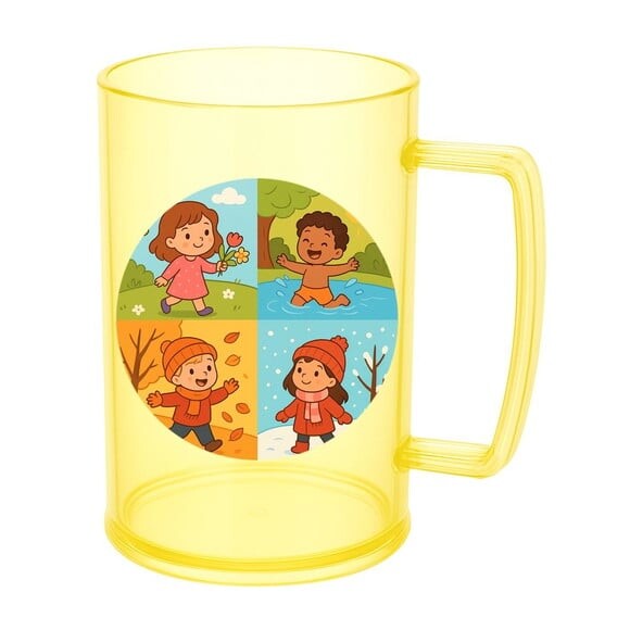 Caneca de Chopp Infantil Personalizada Estações do Ano