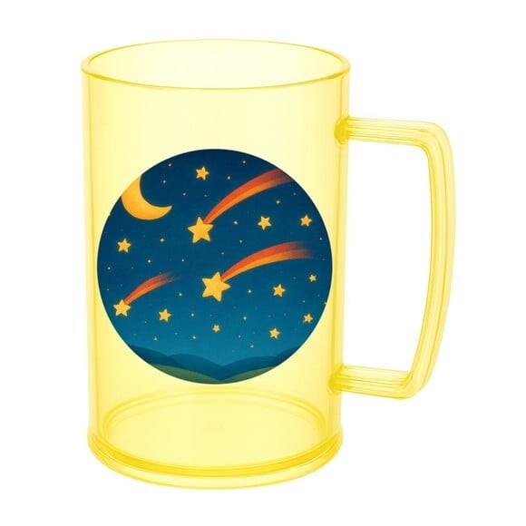 Caneca de Chopp Infantil Personalizada Estrelas Cadentes
