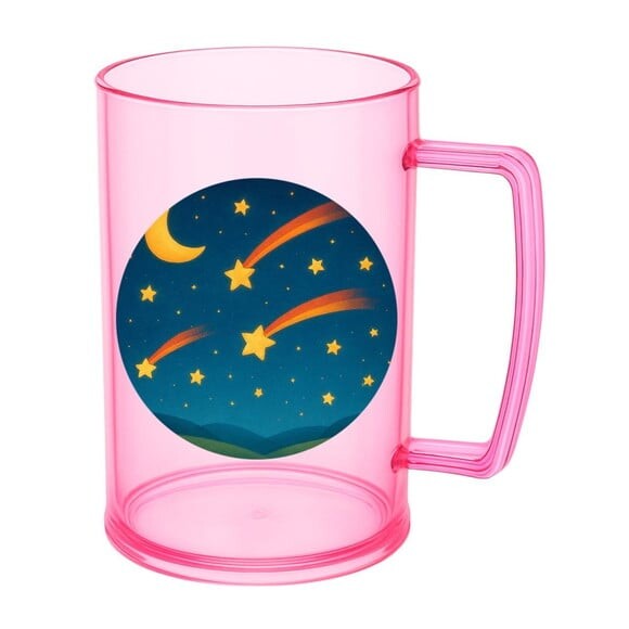 Caneca de Chopp Infantil Personalizada Estrelas Cadentes