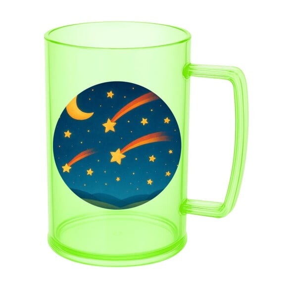 Caneca de Chopp Infantil Personalizada Estrelas Cadentes