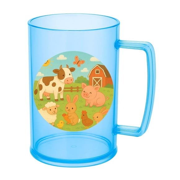 Caneca de Chopp Infantil Personalizada Fazendinha