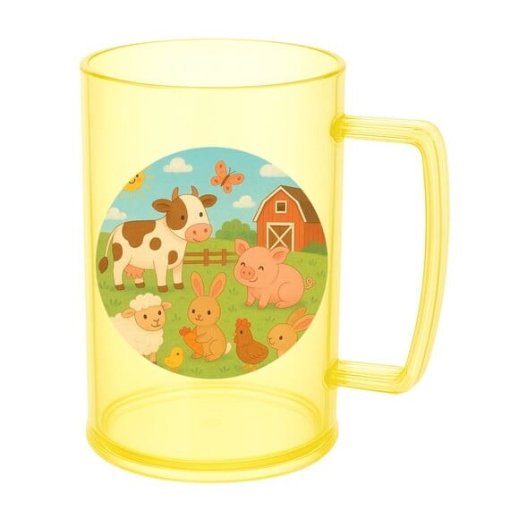 Caneca de Chopp Infantil Personalizada Fazendinha