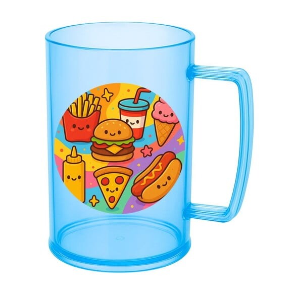 Caneca de Chopp Infantil Personalizada Fast Food