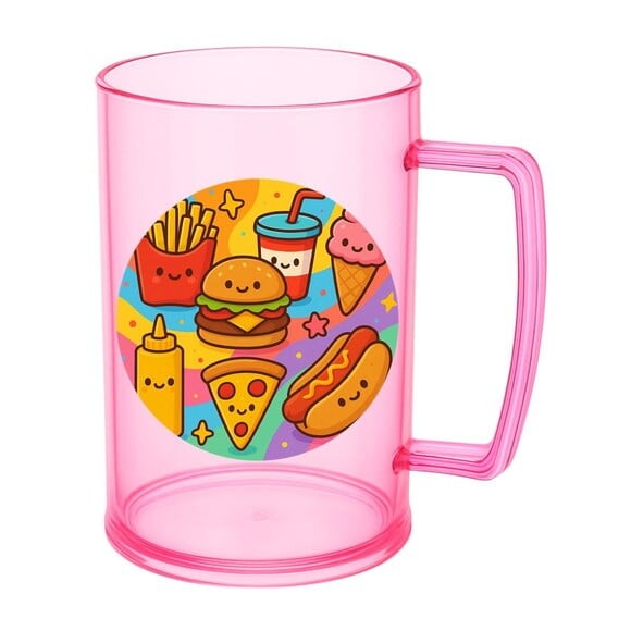 Caneca de Chopp Infantil Personalizada Fast Food