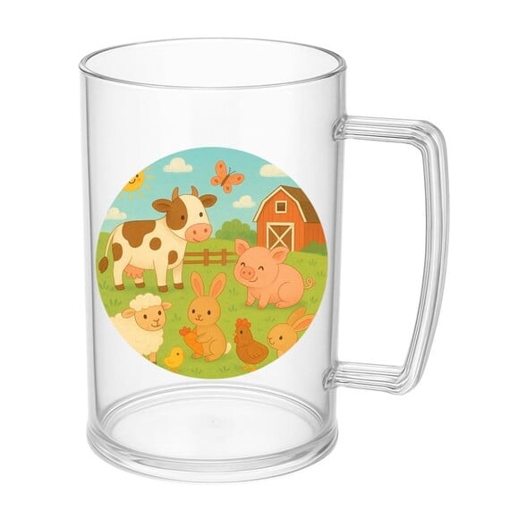 Caneca de Chopp Infantil Personalizada Fazendinha