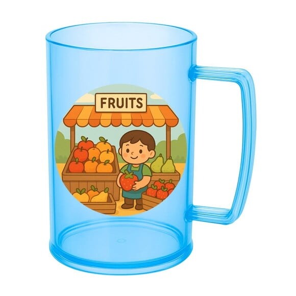 Caneca de Chopp Infantil Personalizada Feira de Frutas