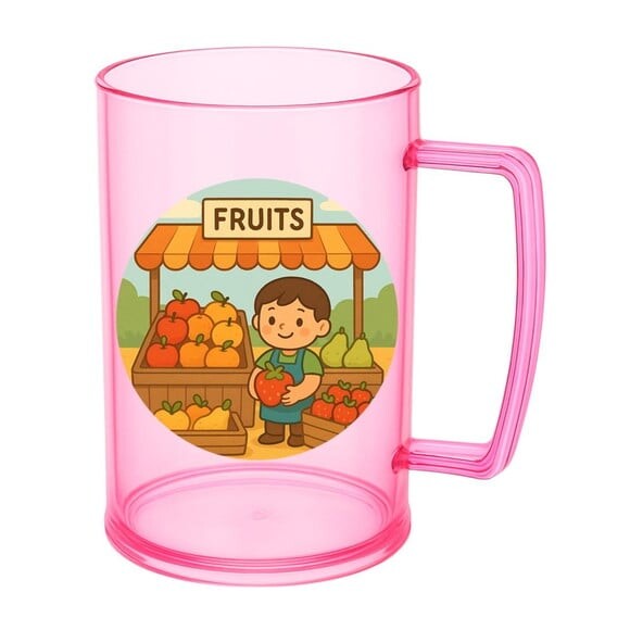 Caneca de Chopp Infantil Personalizada Feira de Frutas
