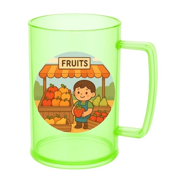 Caneca de Chopp Infantil Personalizada Feira de Frutas