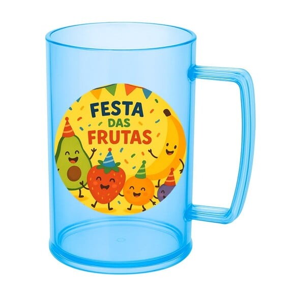 Caneca de Chopp Infantil Personalizada Festa das Frutas