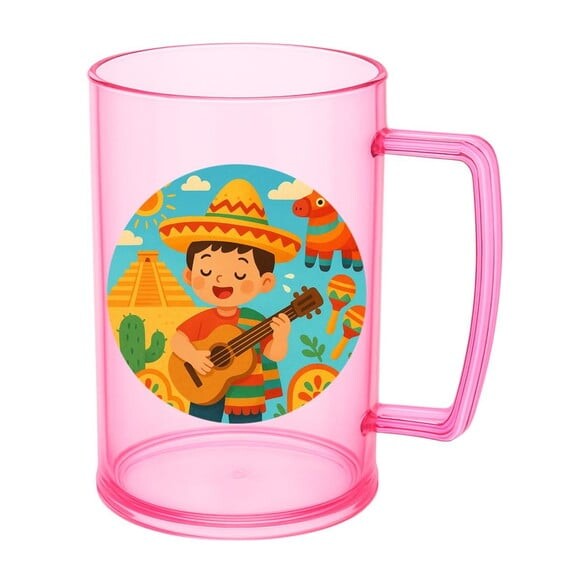 Caneca de Chopp Infantil Personalizada Festa Mexicana