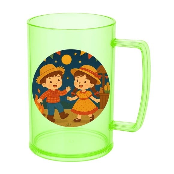 Caneca de Chopp Infantil Personalizada Festa Junina