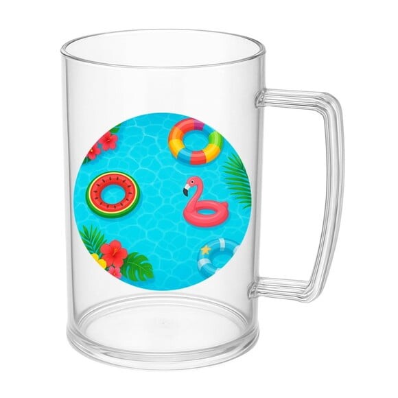 Caneca de Chopp Infantil Personalizada Festa na Piscina