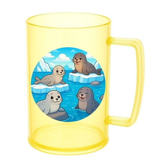 Caneca de Chopp Infantil Personalizada Focas