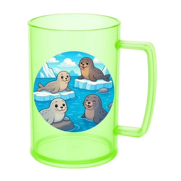 Caneca de Chopp Infantil Personalizada Focas