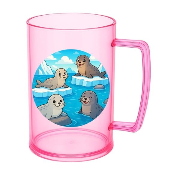 Caneca de Chopp Infantil Personalizada Focas