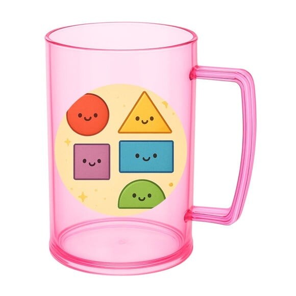 Caneca de Chopp Infantil Personalizada Formas Geométricas