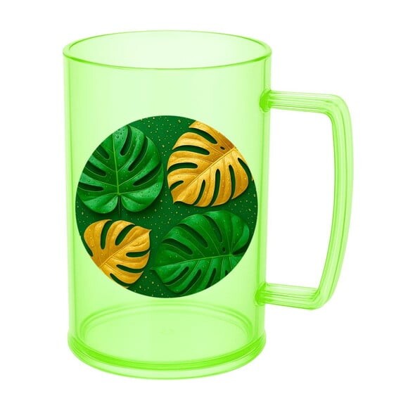 Caneca de Chopp Infantil Personalizada Folha Costela-de-adão