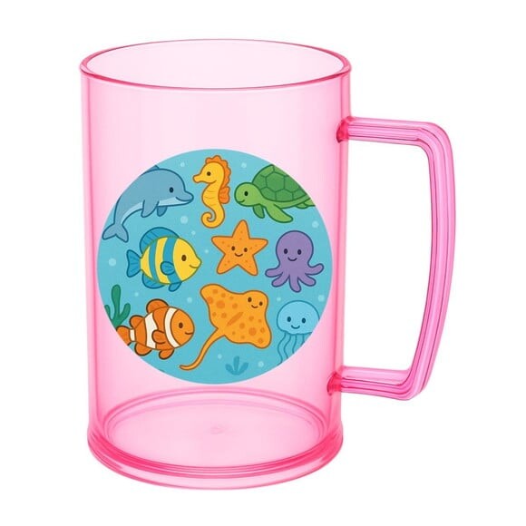 Caneca de Chopp Infantil Personalizada Fundo do Mar