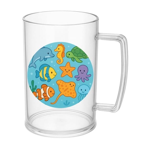 Caneca de Chopp Infantil Personalizada Fundo do Mar