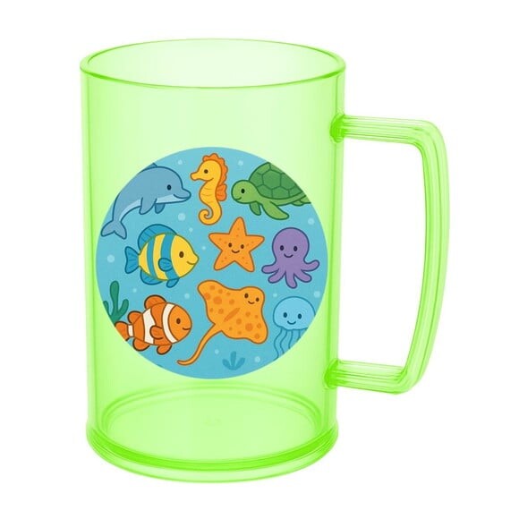 Caneca de Chopp Infantil Personalizada Fundo do Mar