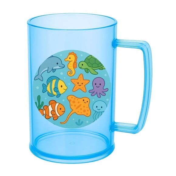Caneca de Chopp Infantil Personalizada Fundo do Mar