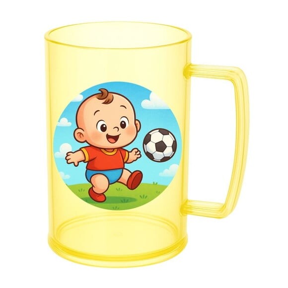 Caneca de Chopp Infantil Personalizada Futebol Baby