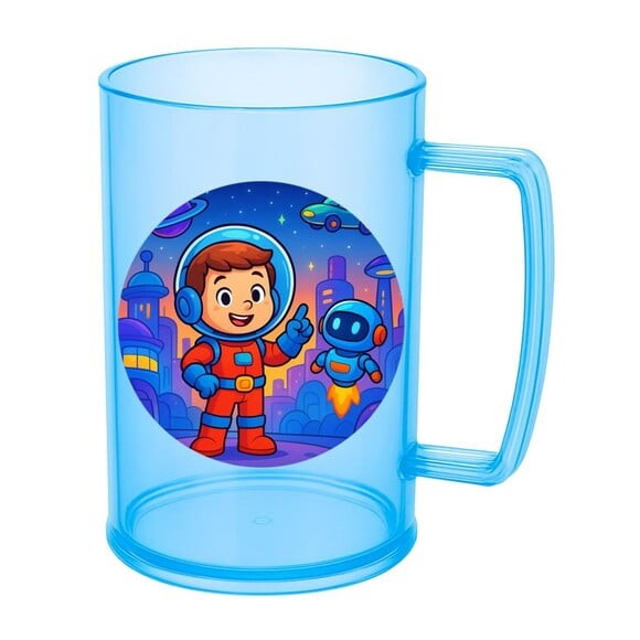 Caneca de Chopp Infantil Personalizada Futurismo Infantil