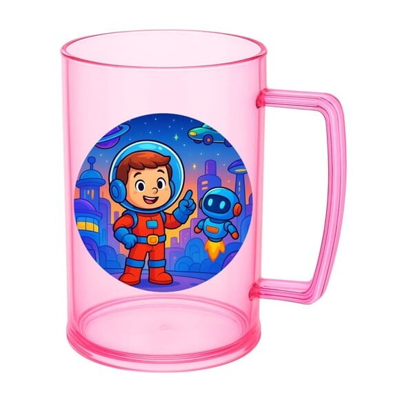 Caneca de Chopp Infantil Personalizada Futurismo Infantil