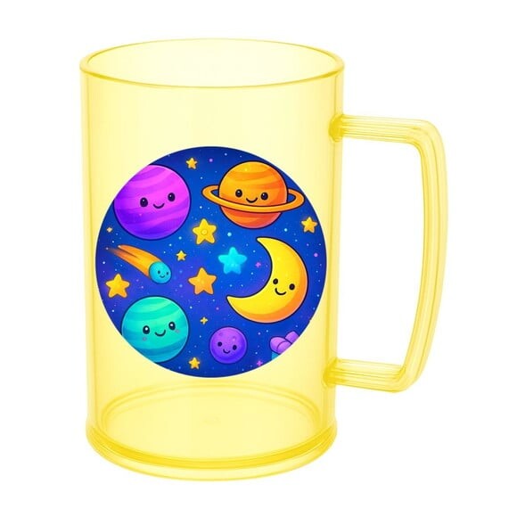 Caneca de Chopp Infantil Personalizada Galáxia Encantada
