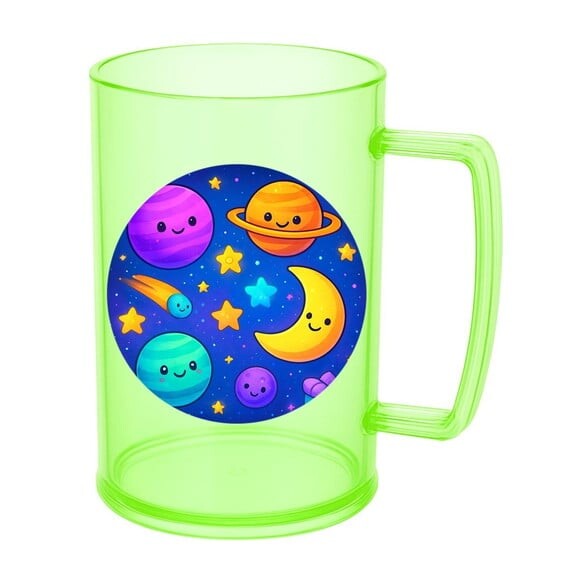 Caneca de Chopp Infantil Personalizada Galáxia Encantada