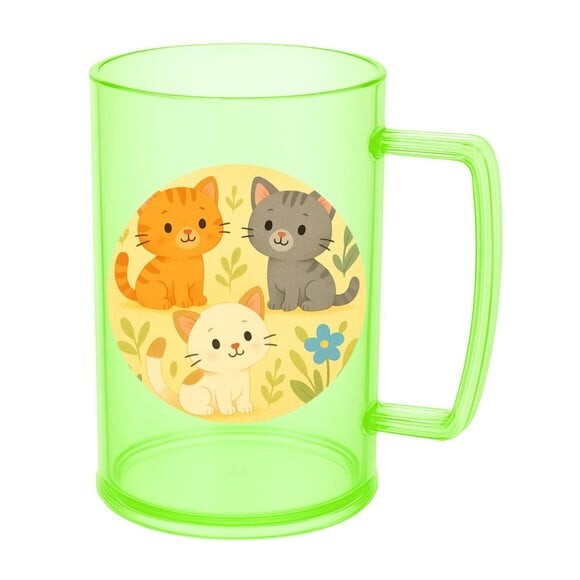 Caneca de Chopp Infantil Personalizada Gatinhos