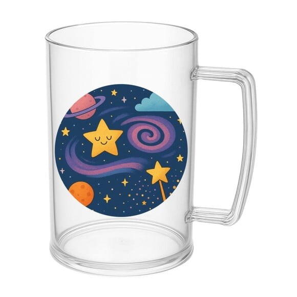 Caneca de Chopp Infantil Personalizada Galáxia Mágica