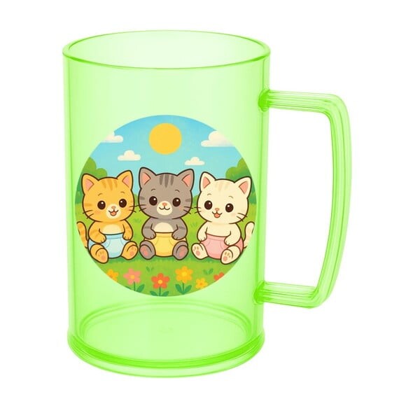 Caneca de Chopp Infantil Personalizada Gatinhos Baby