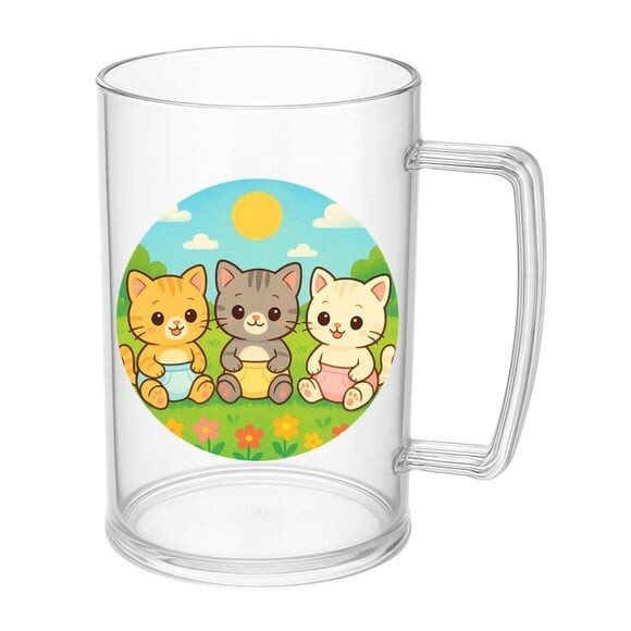 Caneca de Chopp Infantil Personalizada Gatinhos Baby