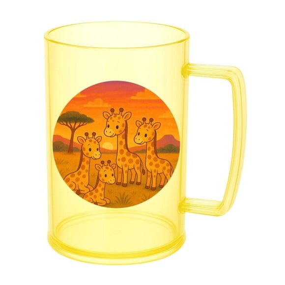 Caneca de Chopp Infantil Personalizada Girafinhas