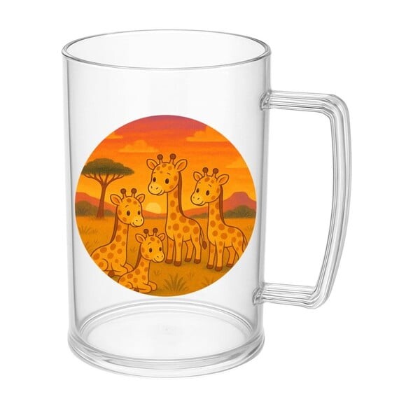 Caneca de Chopp Infantil Personalizada Girafinhas